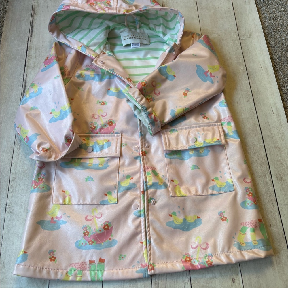Kids Pink Raincoat with Fun Print